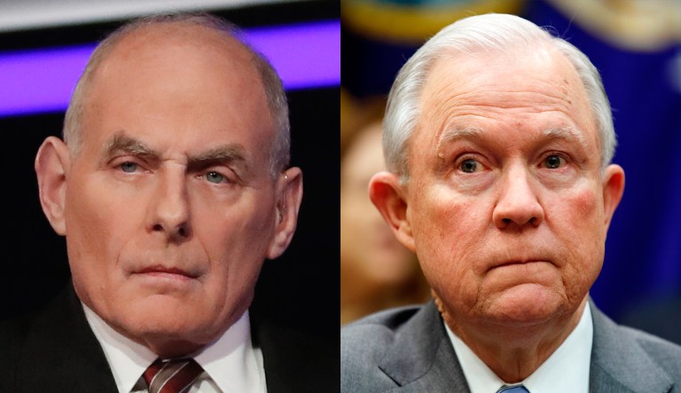 John Kelly and Jeff Sessions.