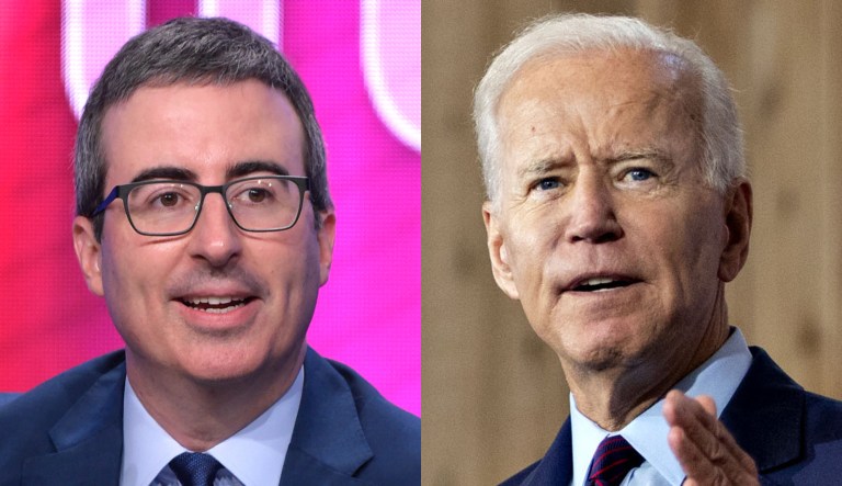 John Oliver and Joe Biden.