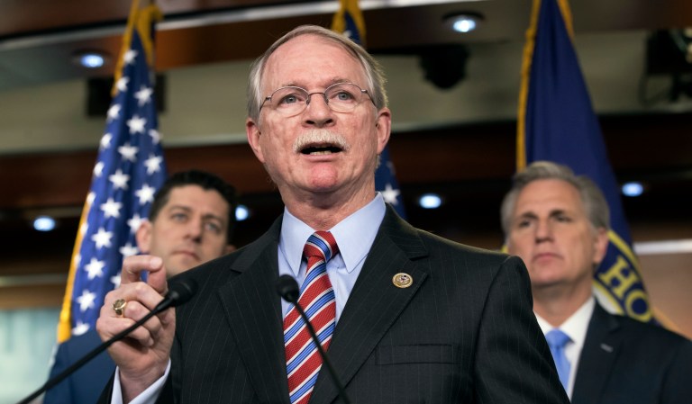 Rep. John Rutherford, R-Fla., speaks as the House of Representatives debates the articles of impeachment against President Donald Trump at the Capitol in Washington, Wednesday, Dec. 18, 2019.