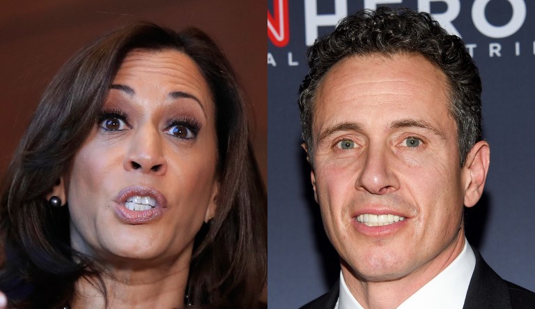 Kamala Harris and Chris Cuomo.