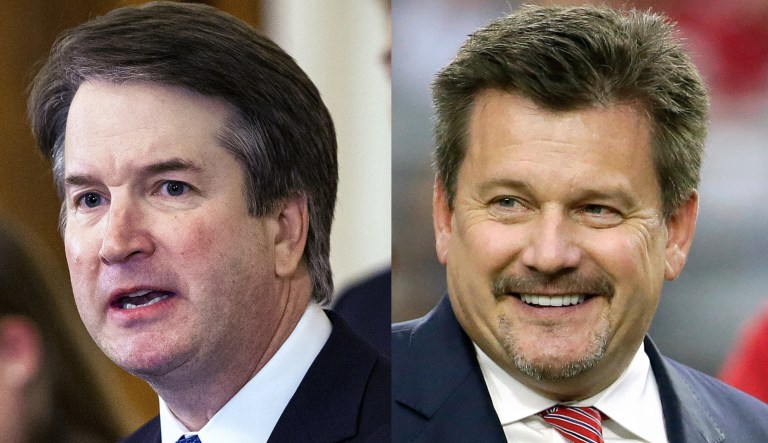 Brett Kavanaugh and Arizona Cardinals President Michael Bidwill.