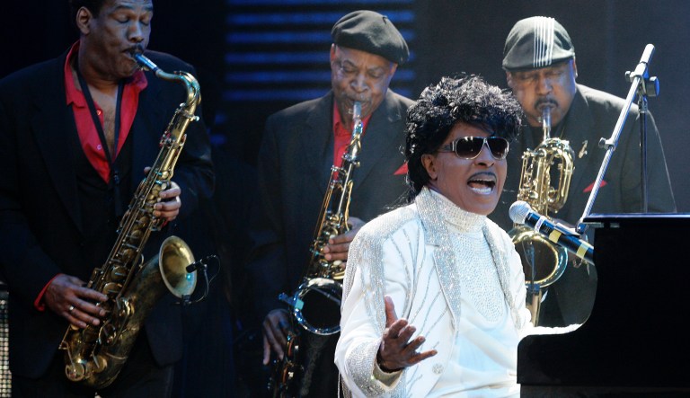Little Richard performs at The Domino Effect, a tribute concert to New Orleans rock and roll musician Fats Domino, at the New Orleans Arena in New Orleans, Saturday, May 30, 2009. A portion of the proceeds from the concert will go to New Orleans Saints quarterback Drew Brees' charitable foundation, the Brees Dream Foundation, which aims to improve local playgrounds and recreation sites in New Orleans.