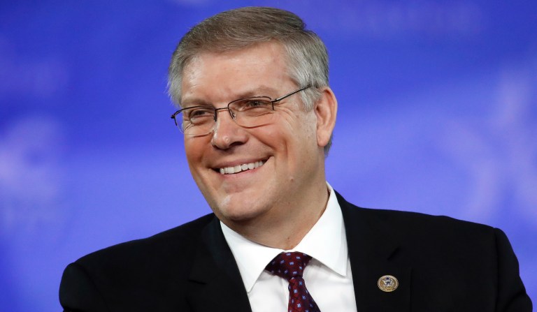 Rep. Barry Loudermilk, R-Ga., speaks at the Conservative Political Action Conference (CPAC), Friday, Feb. 24, 2017, in Oxon Hill, Md. 
