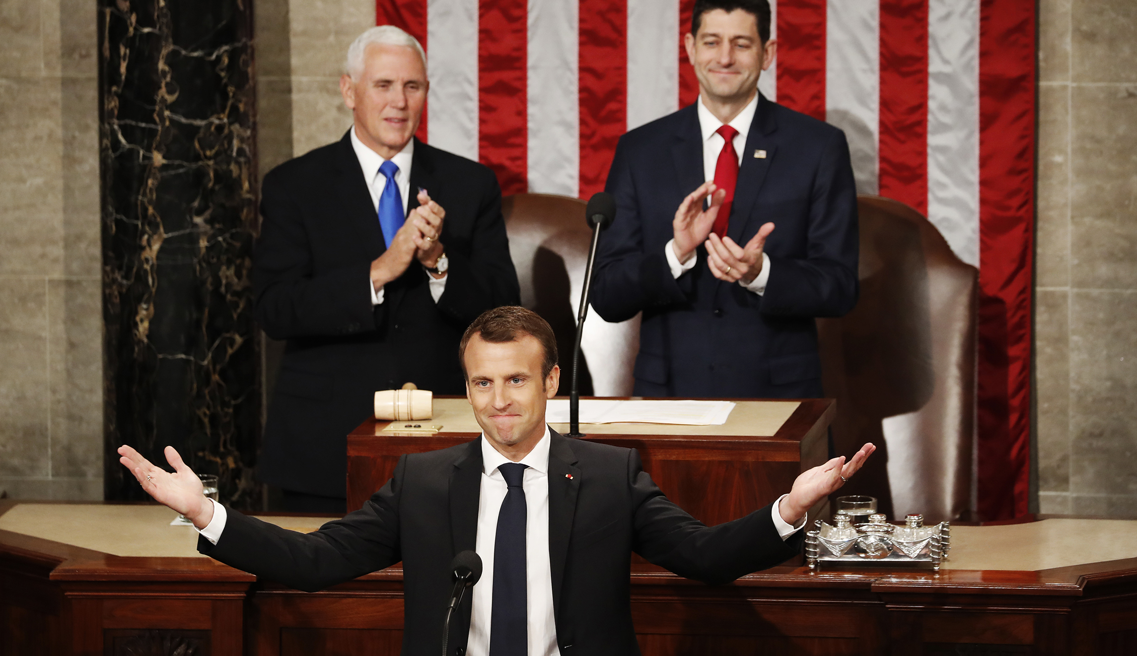 Macron speaks to the transatlantic battle over free speech