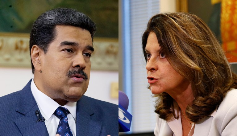 Nicolas Maduro of Venezuela and Marta Lucia Ramirez of Colombia are shown.
