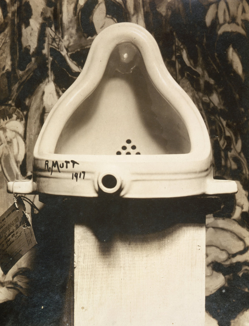 ‘Fountain’ (1917), signed “R. Mutt” and generally attributed to Marcel Duchamp.