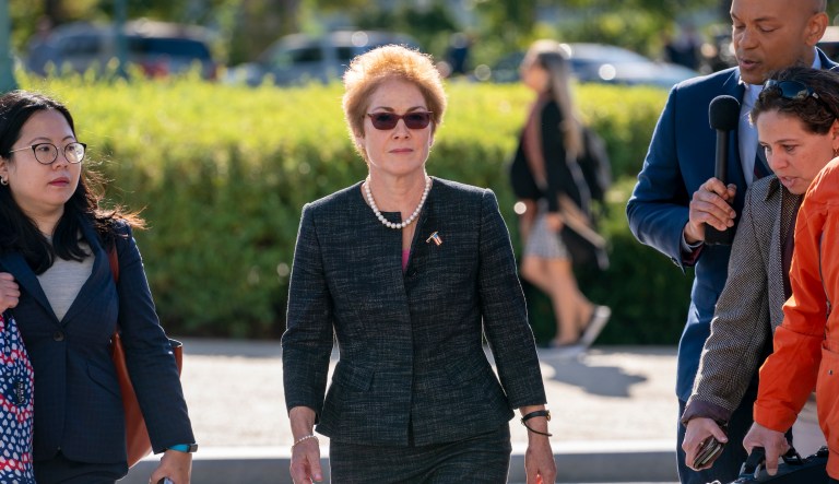 Former U.S. Ambassador to Ukraine Marie Yovanovitch arrives to testify to the House Intelligence Committee, Friday, Nov. 15, 2019, on Capitol Hill in Washington, in the second public impeachment hearing of President Donald Trumpâs efforts to tie U.S. aid for Ukraine to investigations of his political opponents.