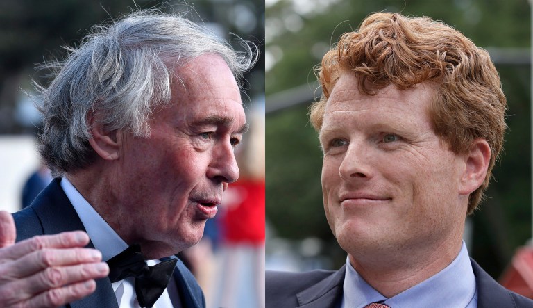 Ed Markey and Joe Kennedy III are seen.