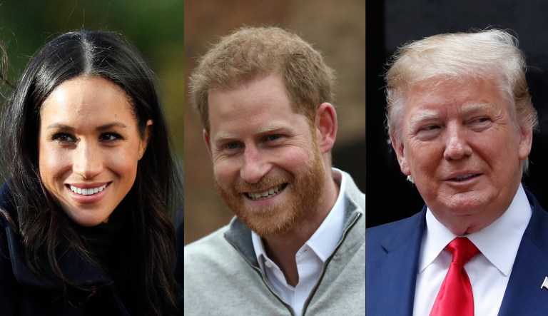Meghan Markle, Prince Harry, Donald Trump.