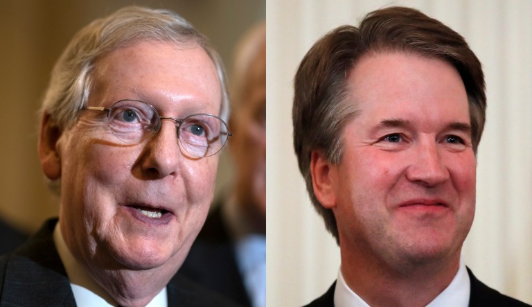 Mitch Mcconnell and Brett Kavanaugh.