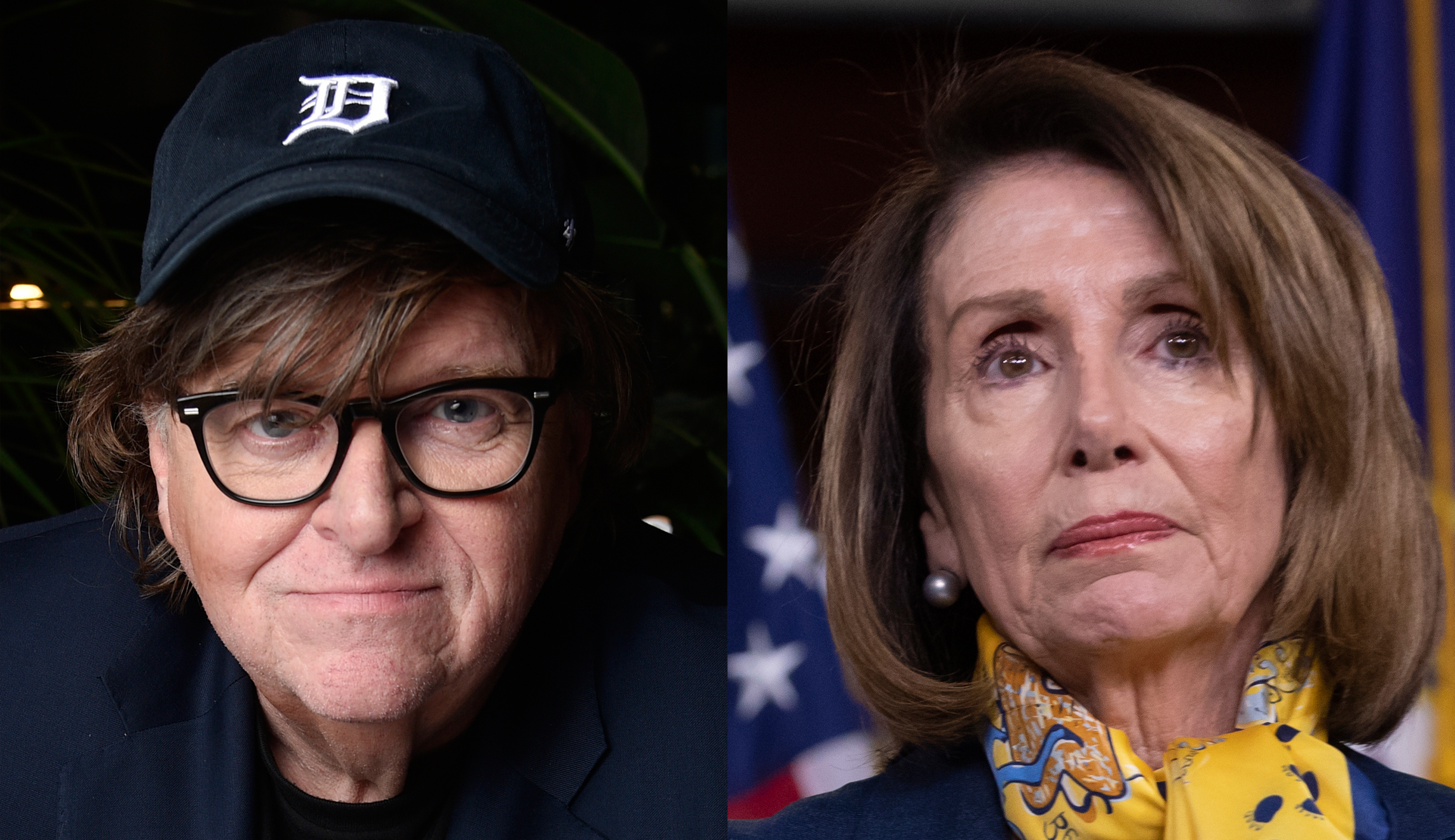 Michael Moore and Nancy Pelosi