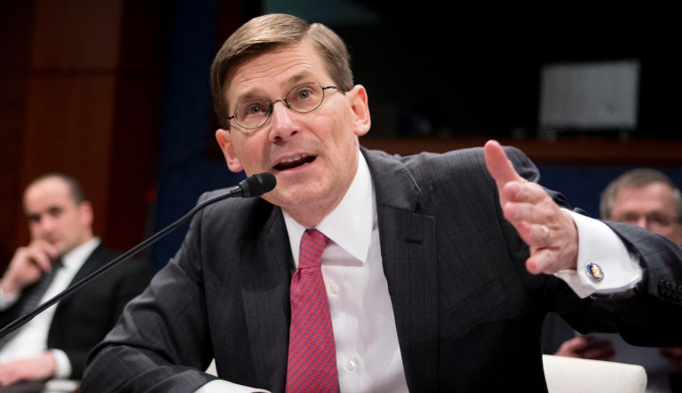 Former CIA Deputy Director Michael Morell testifies on Capitol Hill in Washington, Wednesday, April 2, 2014, before the House Intelligence Committee. 