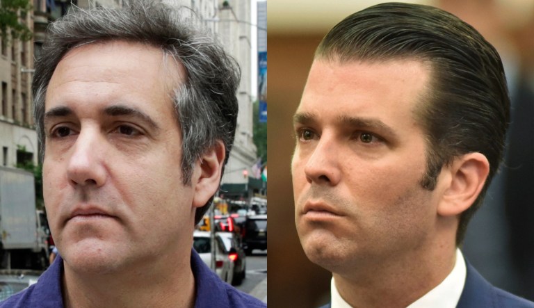 Michael Cohen and Donald Trump Jr.