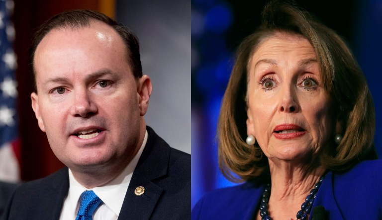 Mike Lee and Nancy Pelosi.