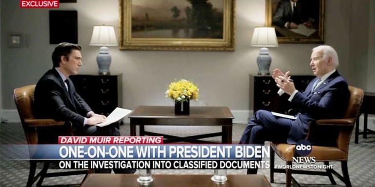 Biden clashed with ABC's Muir over classified documents.