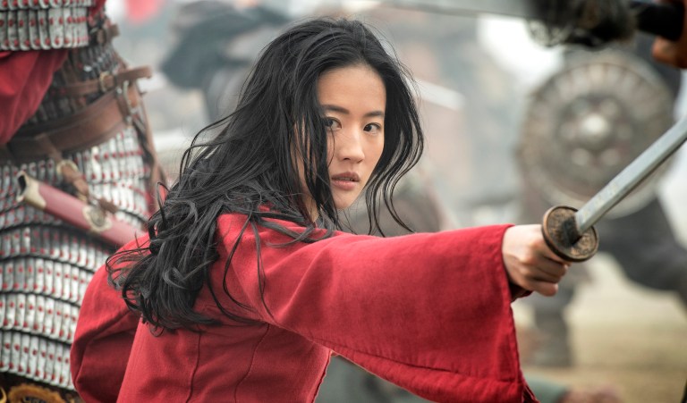 This image released by Disney shows Yifei Liu in the title role of "Mulan." The Walt Disney Co. officially postponed the theatrical release of âMulan," amid the coronavirus outbreak. It was was set to come out at the end of the month. For most people, the new coronavirus causes only mild or moderate symptoms. For some it can cause more severe illness.