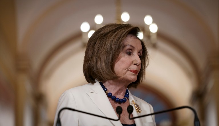 Speaker of the House Nancy Pelosi, D-Calif., finishes a statement at the Capitol in Washington, Thursday, Dec. 5, 2019.  Pelosi announced that the House is moving forward to draft articles of impeachment against President Donald Trump.