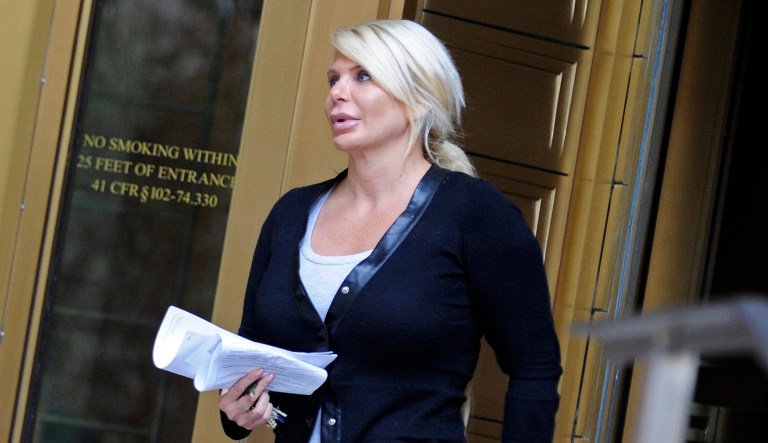 Kristin Davis, a former madam, leaves Manhattan federal court in New York on Aug. 6, 2013.
