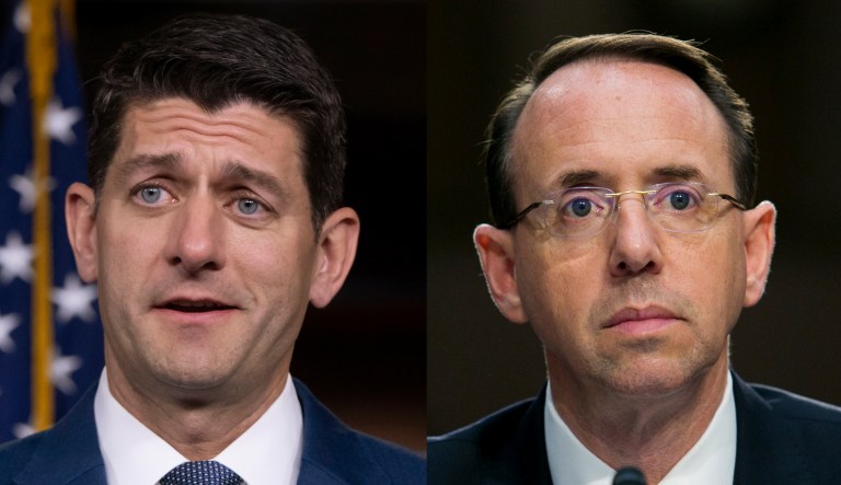 Paul Ryan and Rod Rosenstein