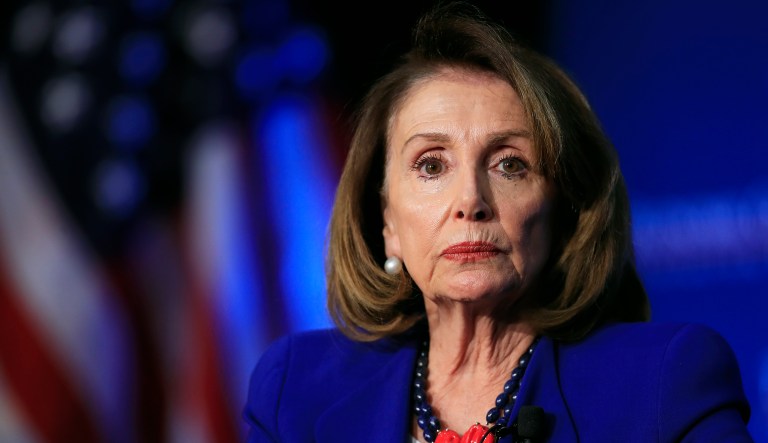 House Speaker Nancy Pelosi of Calif., speaks at an Economic Club of Washington luncheon gathering in Washington, Friday, March 8, 2019.