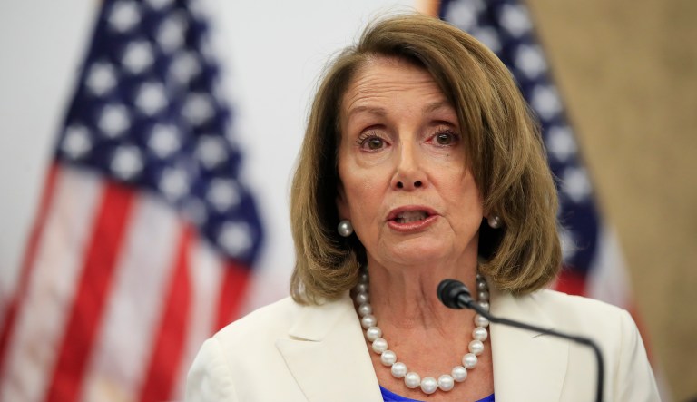 House Minority Leader Nancy Pelosi, D-Calif., speaks during a news conference about the tax cut on Capitol Hill in Washington, Friday, June 22, 2018.