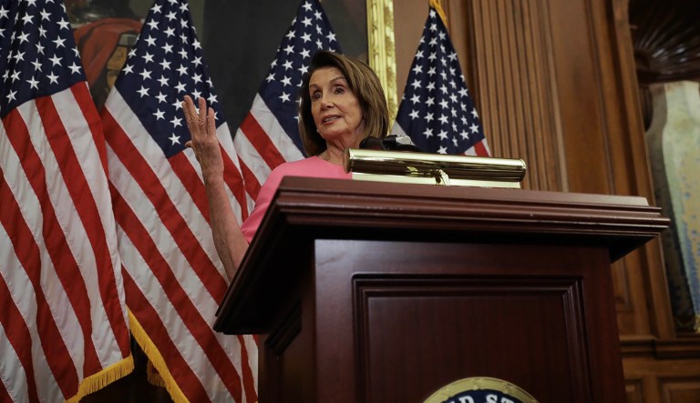 House Minority Leader Nancy Pelosi, D-Calif., speaks during a news conference on Capitol Hill in Washington, Wednesday, Nov. 7, 2018.