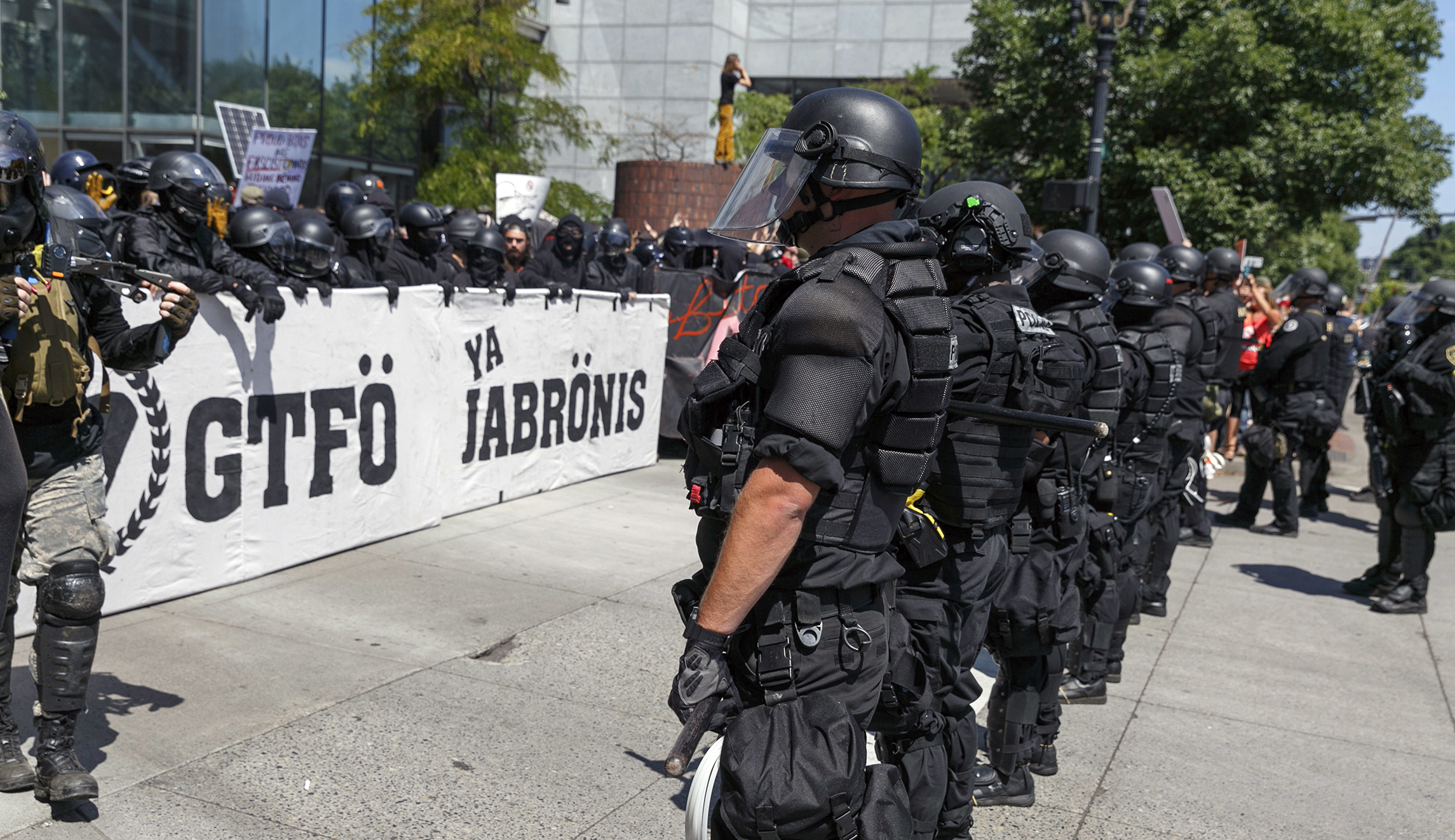 Four arrested in Portland protest clash