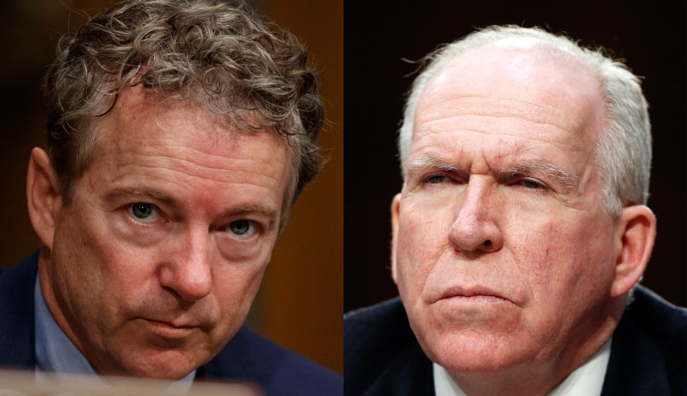 Rand Paul and John Brennan.