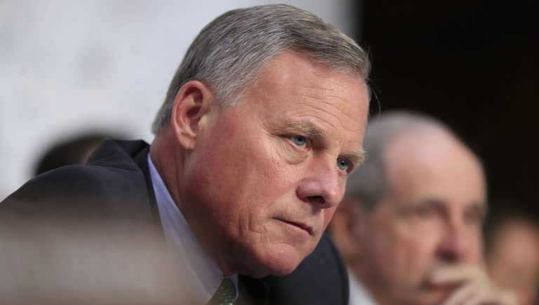 Senate Intelligence Committee Chairman Rep. Richard Burr, R-N.C., and Sen. James Risch, R-Idaho, right, listen to witnesses during a committee's hearing on foreign influence operations and their use of social media on Capitol Hill in Washington, Wednesday, Aug. 1, 2018. As alarms blare about Russian interference in U.S. elections, the Trump administration is facing criticism that it has no clear national strategy to protect the country during the upcoming midterms and beyond.