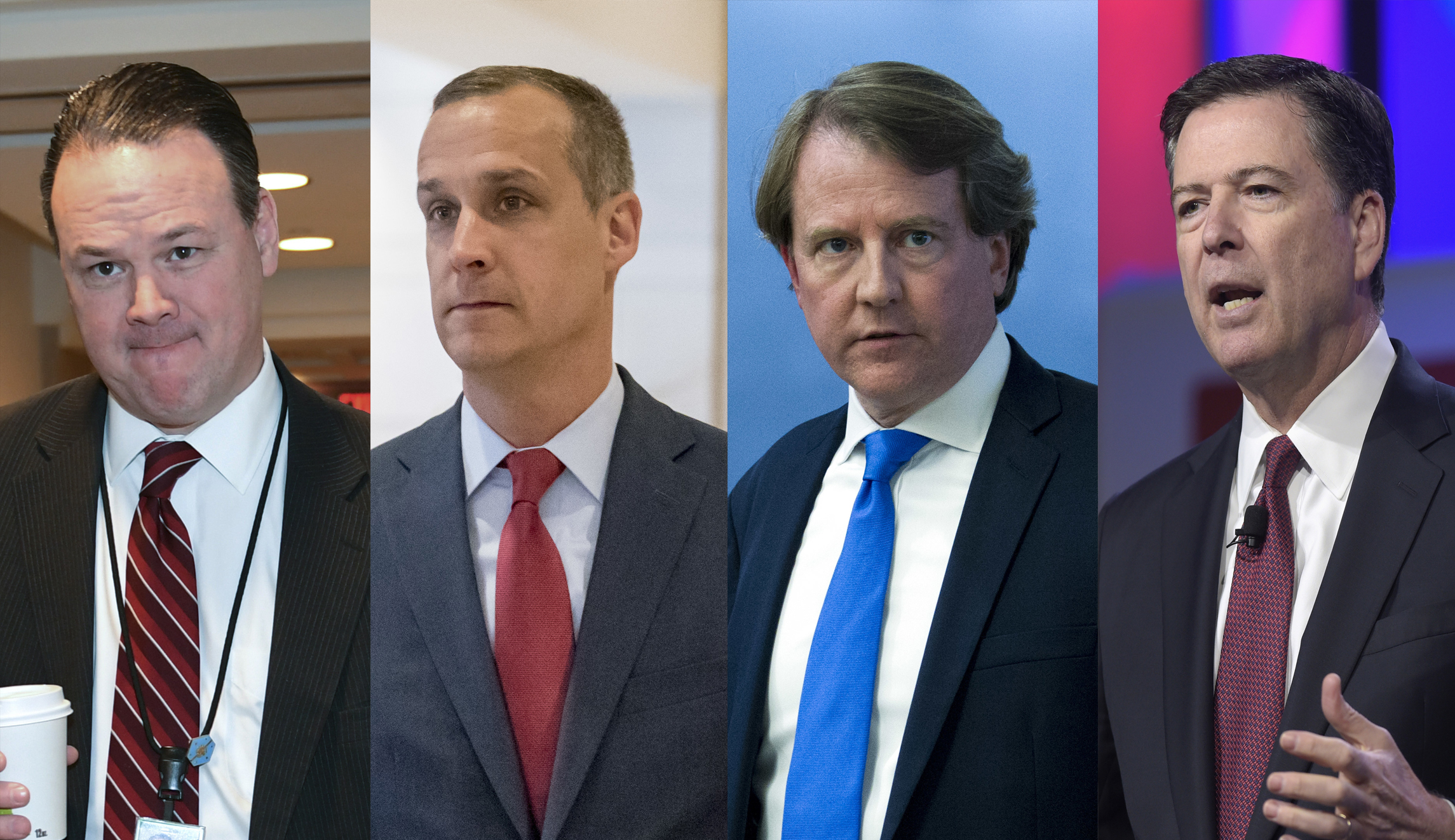 Rick Dearborn, Corey Lewandowski, Don McGahn, James Comey