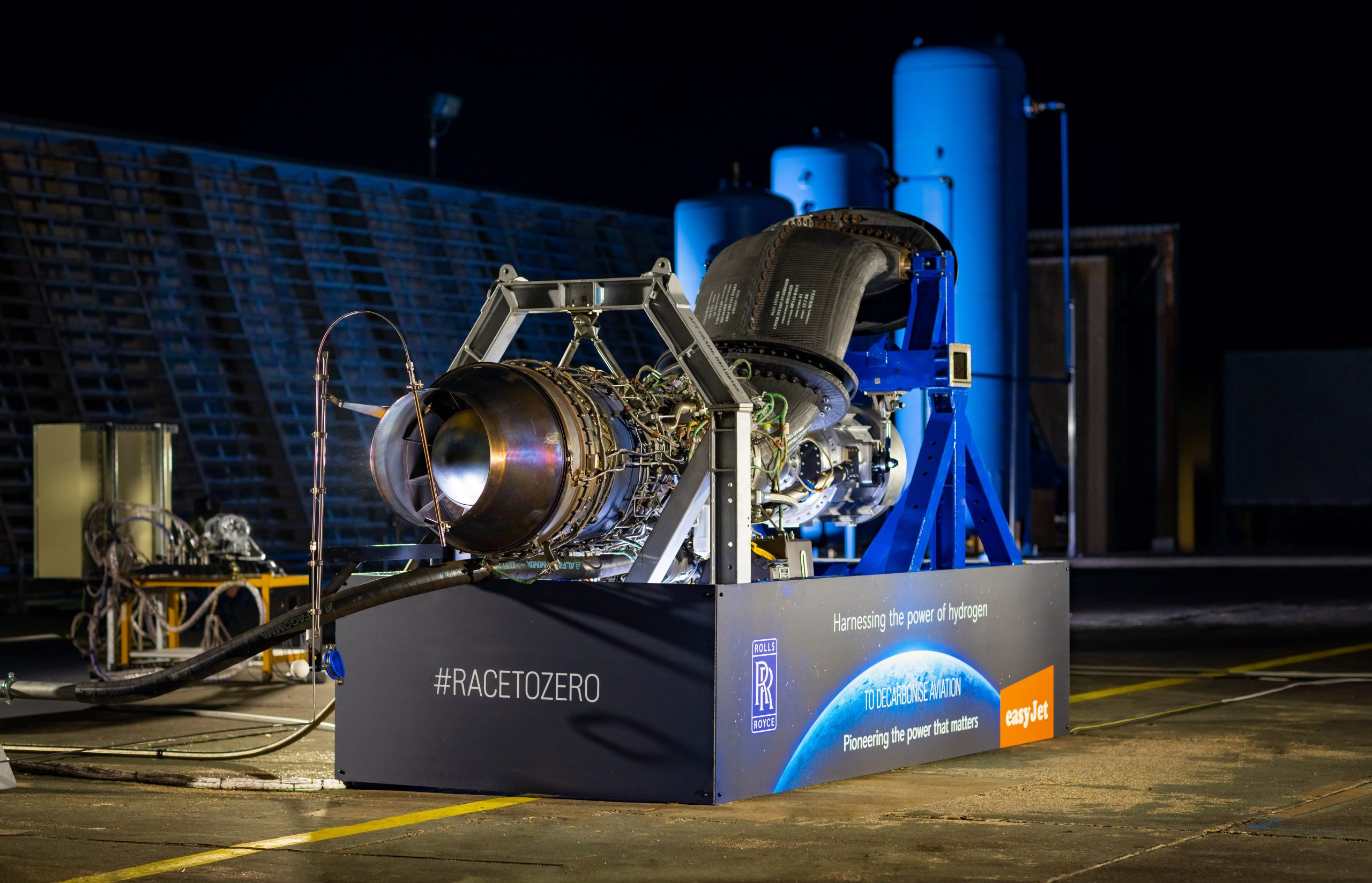 Rolls-Royce AE2100 Hydrogen Demonstrator engine preparing for te