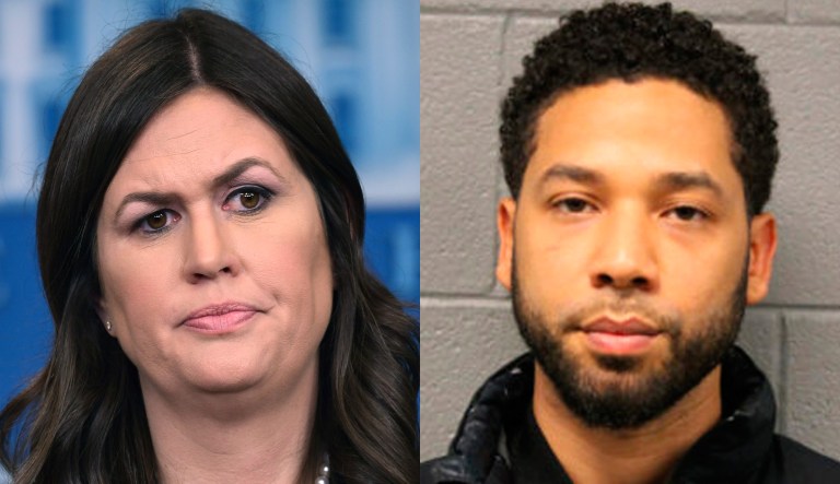 Sarah Sanders and Jussie Smollett.