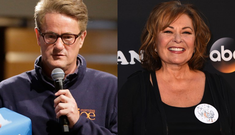 Joe Scarborough and Roseanne Barr