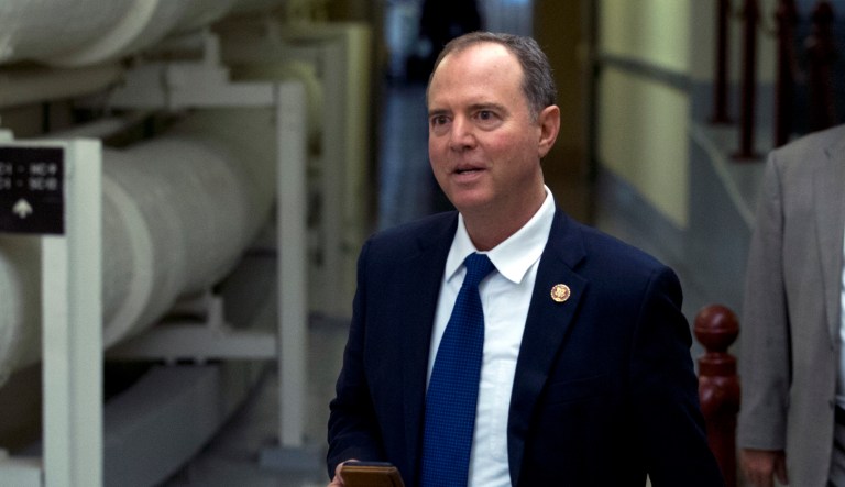 House Intelligence Committee Chairman Adam Schiff, D-Calif., arrives for a closed-door interview with Intelligence Community Inspector General Michael Atkinson, as House Democrats proceed with the impeachment investigation of President Donald Trump, at the Capitol in Washington, Friday, Oct. 4, 2019.
