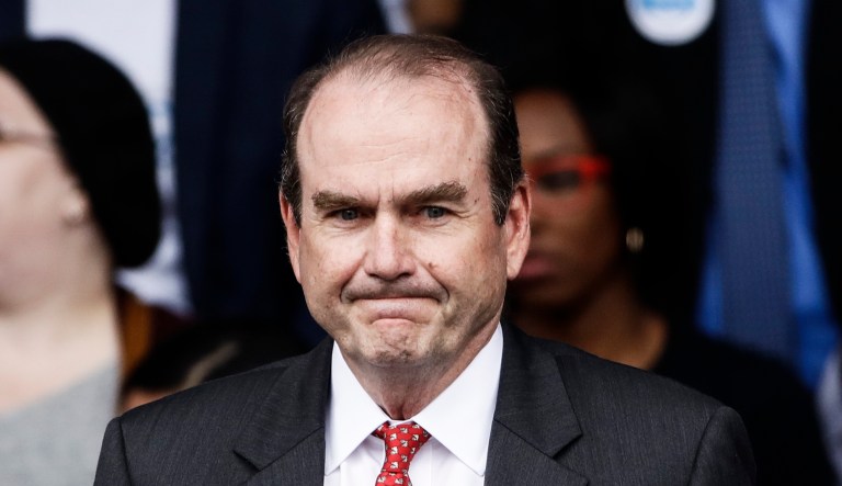 Democratic congressional candidate Scott Wallace during a campaign rally in Philadelphia, Friday, Sept. 21, 2018.