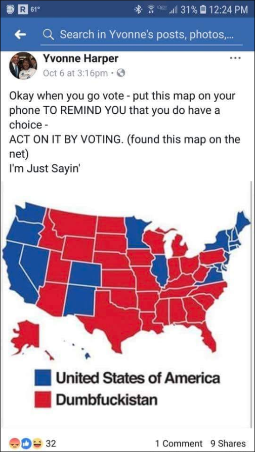 Ohio city councilwoman sorry for posting US map calling GOP states ‘Dumbf–kistan’