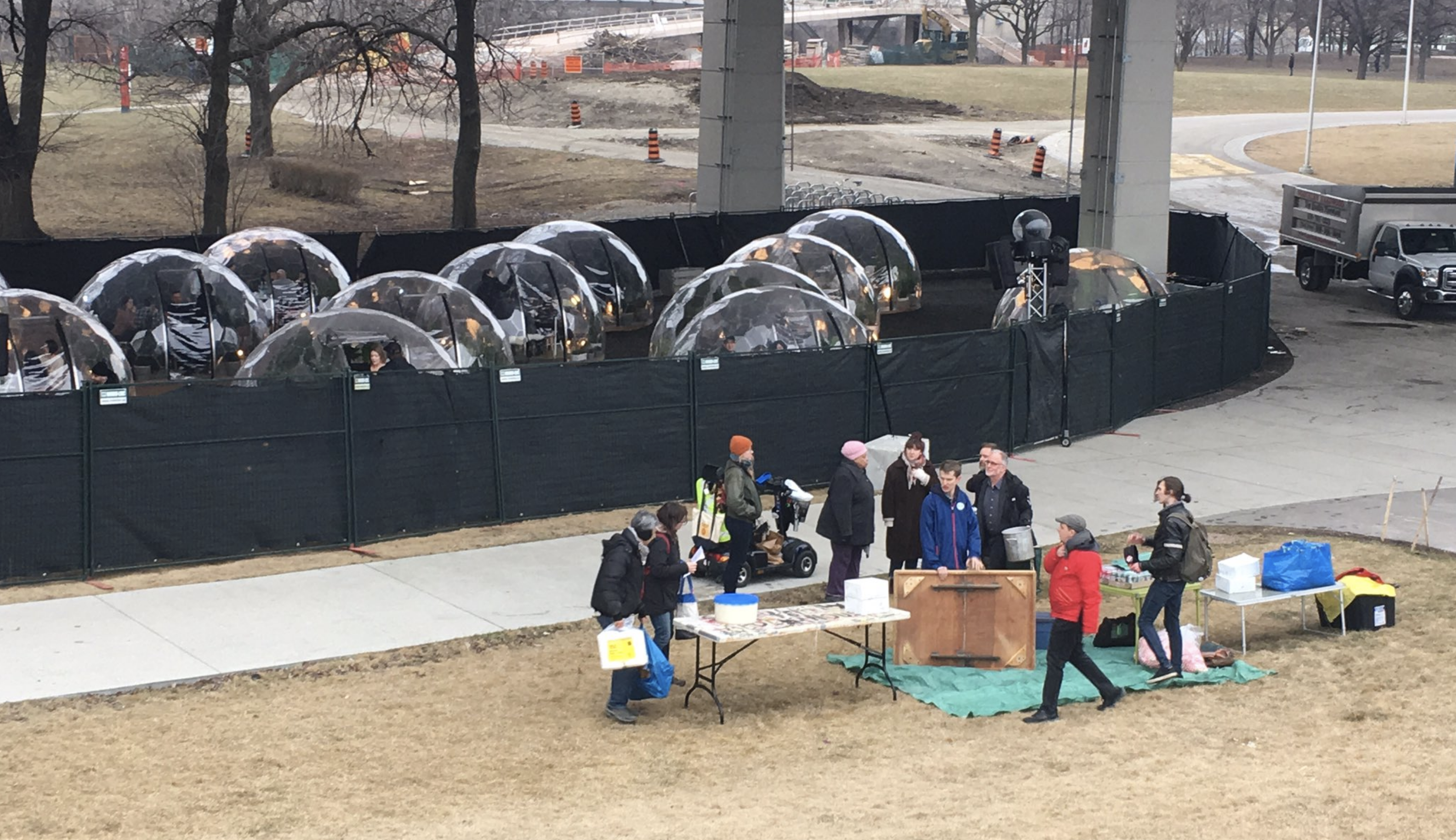 Fine dining ‘with a view’ experience protested for being within view of homeless encampment