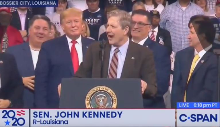 ‘Proud deplorable’: John Kennedy derides ‘avocado toast-eating insiders’ at Trump rally