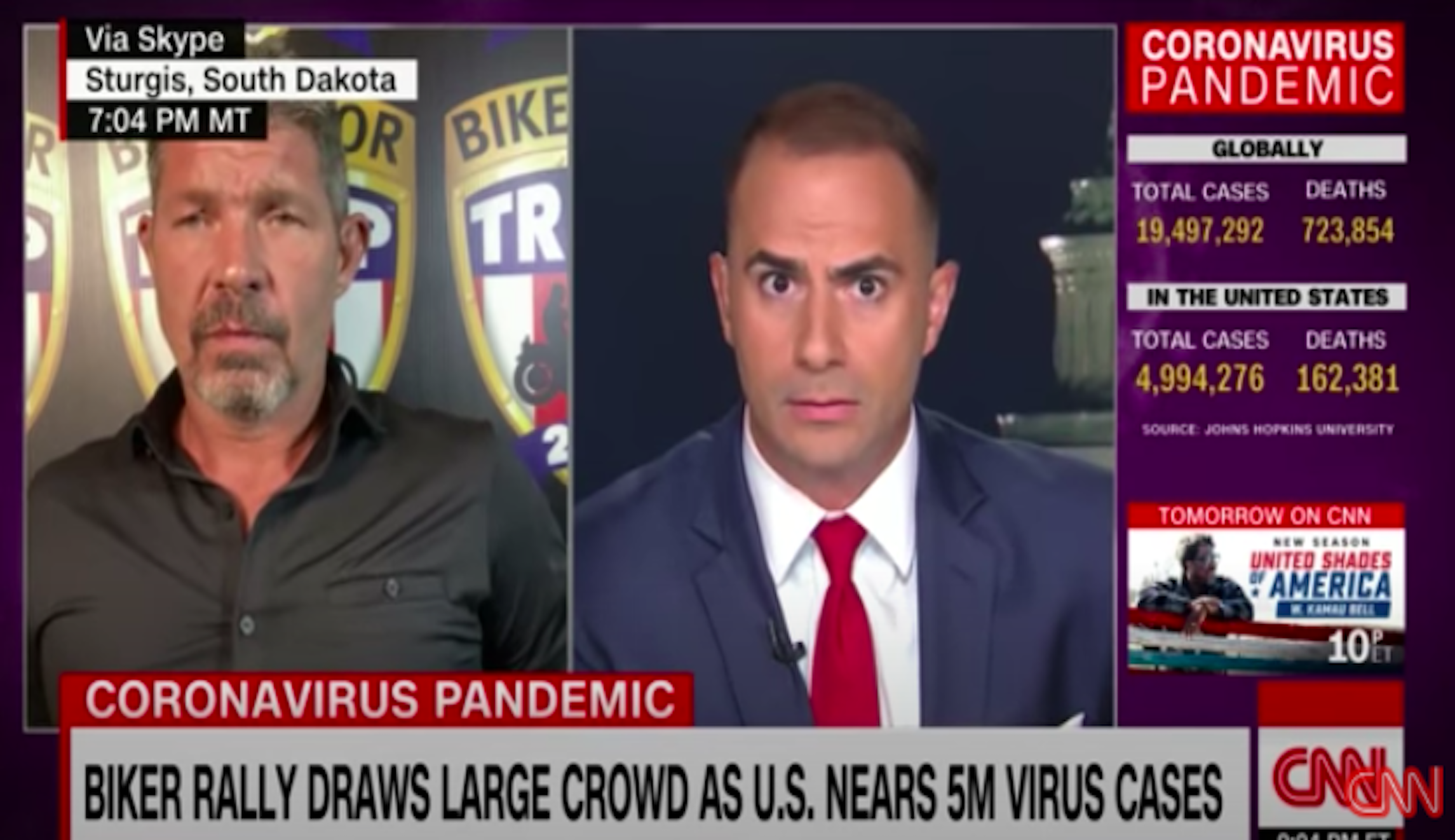 CNN anchor jousts with Bikers for Trump founder over ‘unscientific’ coronavirus claims