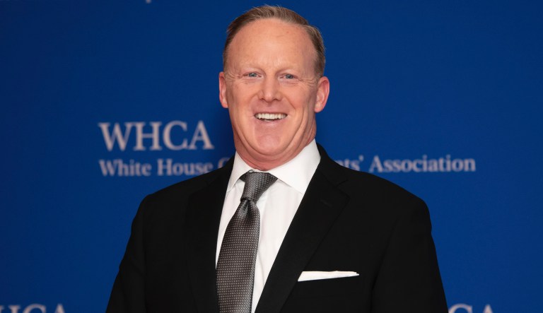 Sean Spicer attends the 2019 White House Correspondents' Association dinner at the Washington Hilton on Saturday April 27, 2019, in Washington. 