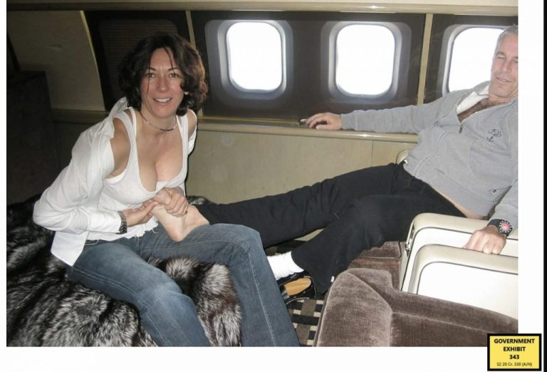 Ghislaine Maxwell and Jeffrey Epstein.