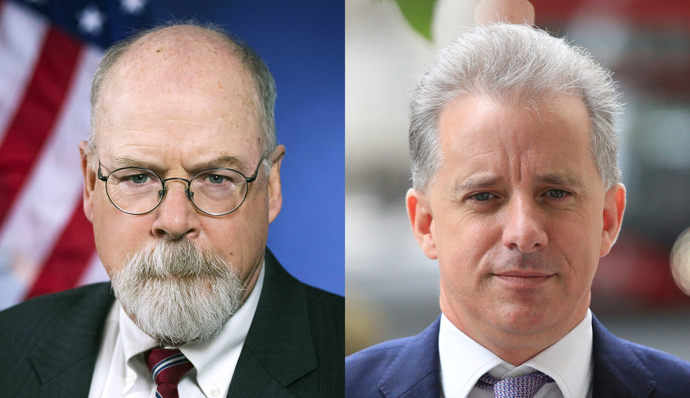 John Durham (left) and Christopher Steele (right) are seen.
