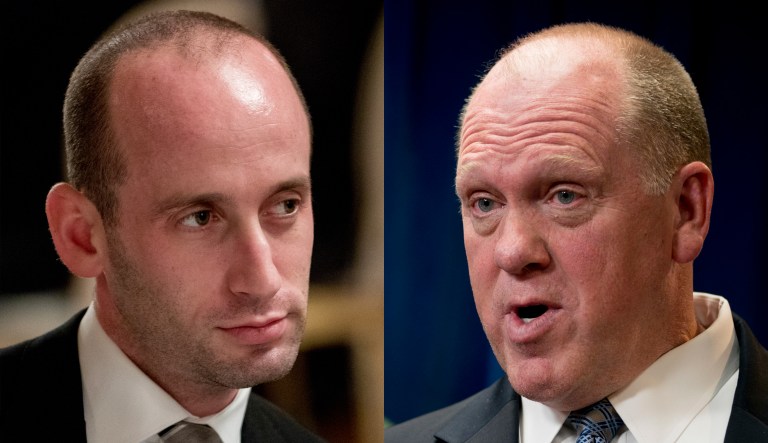 Stephen Miller and Thomas Homan.