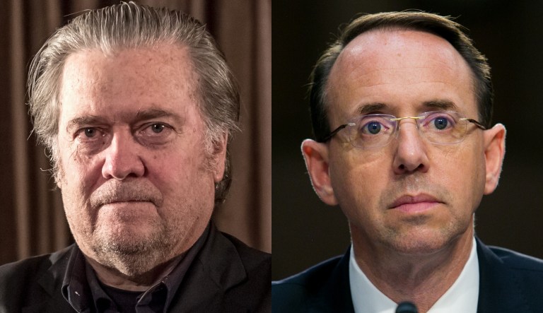 Steve Bannon and Rod Rosenstein.
