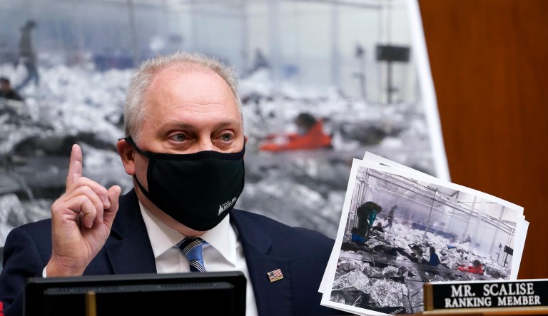 House Minority Whip Steve Scalise, R-La., speaks as the House of Representatives debates the articles of impeachment against President Donald Trump at the Capitol in Washington, Wednesday, Dec. 18, 2019.