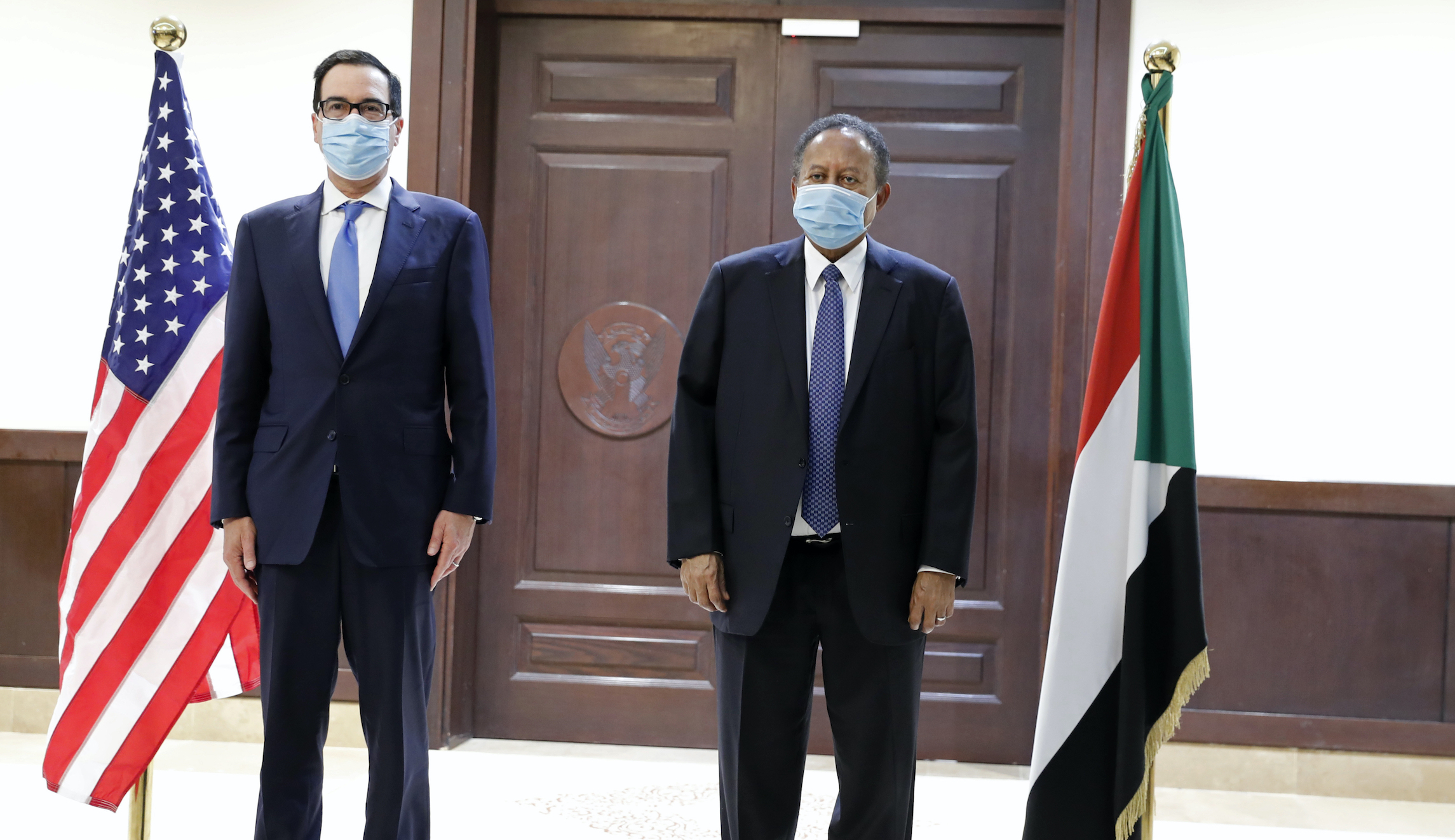 Steven Mnuchin and Abdullah Hamdok