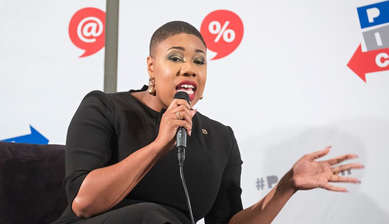 Symone Sanders attends Politicon at The Pasadena Convention Center on Aug. 30, 2017, in Pasadena, Calif.