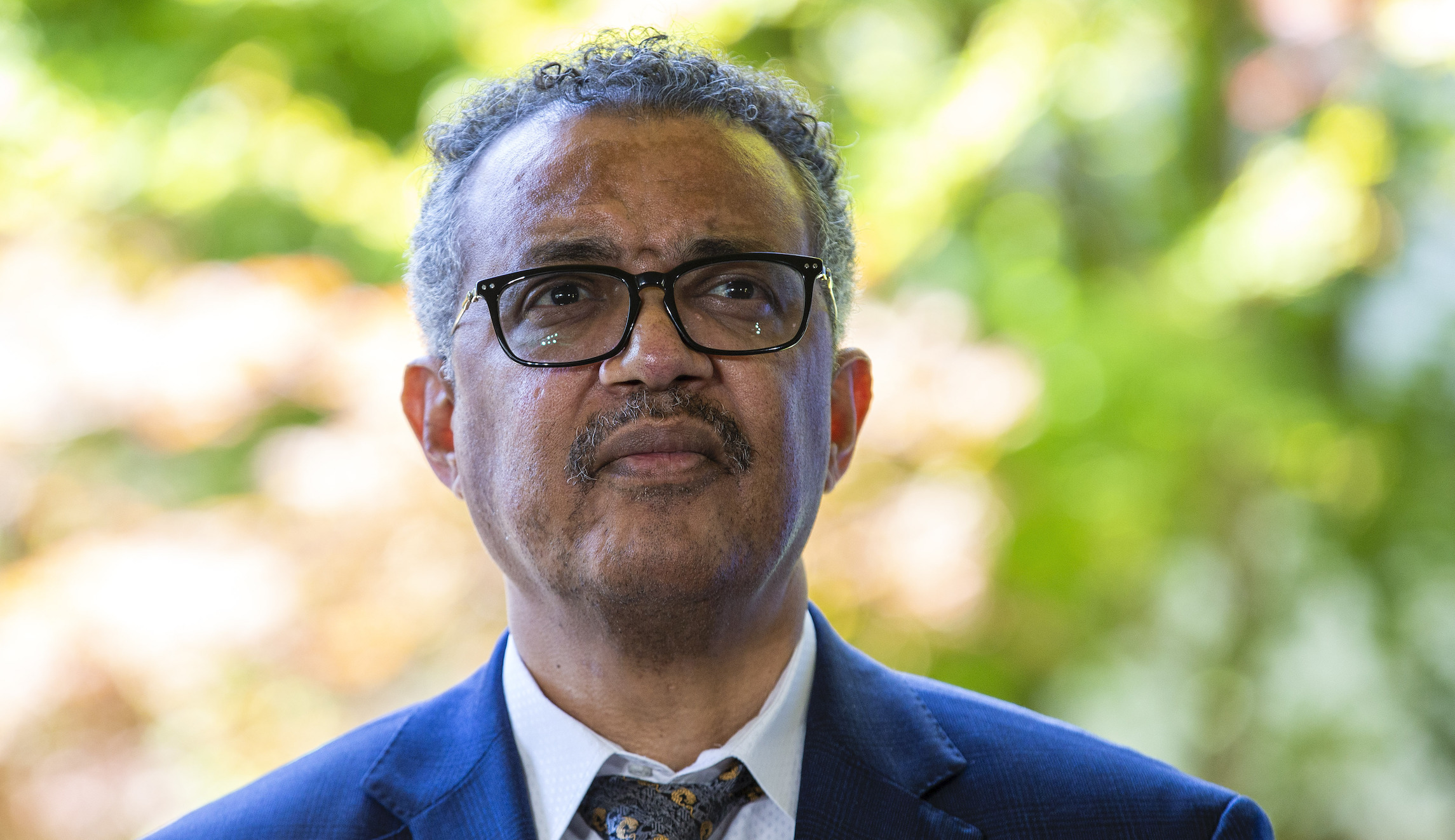 WHO Director-General Tedros Adhanom Ghebreyesus speaks during the opening of the World Health Organization Academy in Lyon, France.