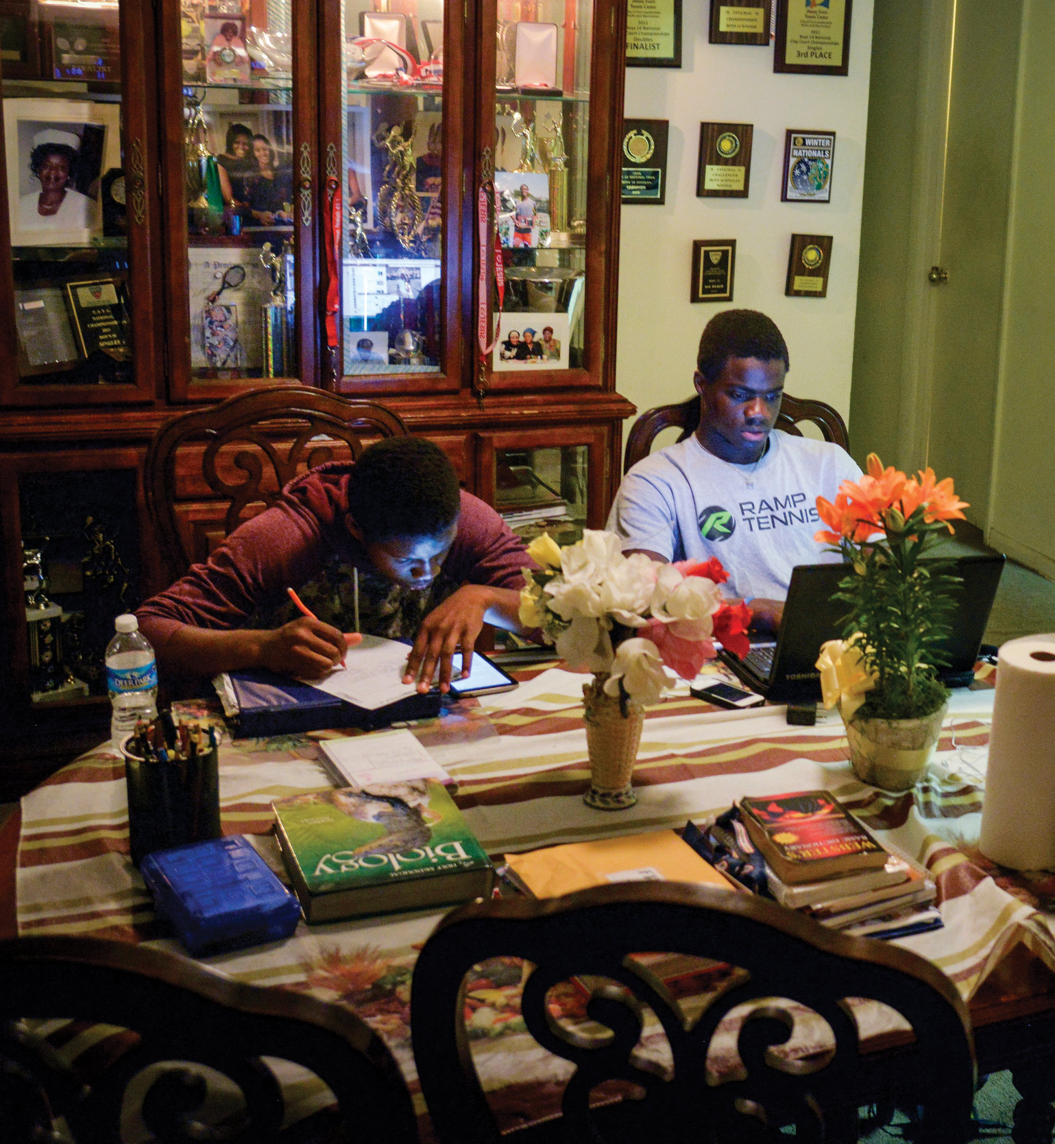 Twins Franklin and Francis Tiafoe in 2014.