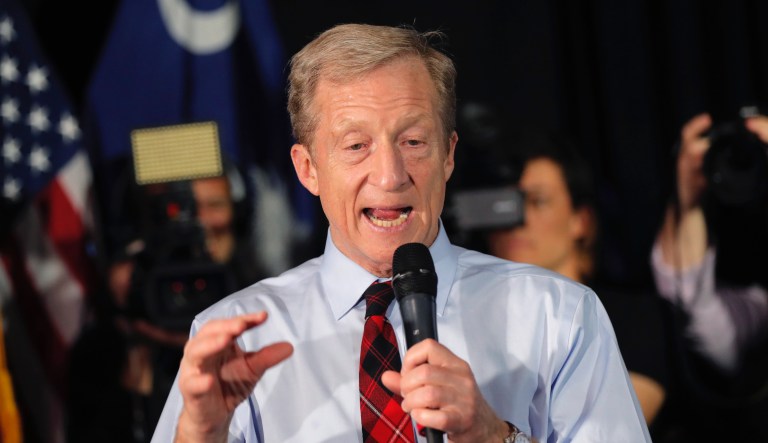 Steyer teases support from one of the Central Park Five